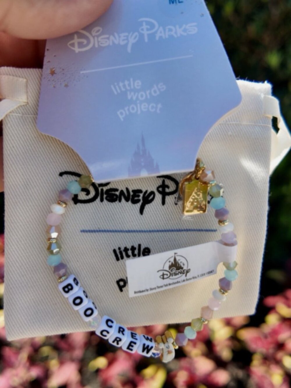 Disney Little Words Project Halloween Boo Crew Ghost Minnie Mouse Bracelet